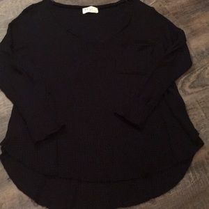 Waffle long sleeve top